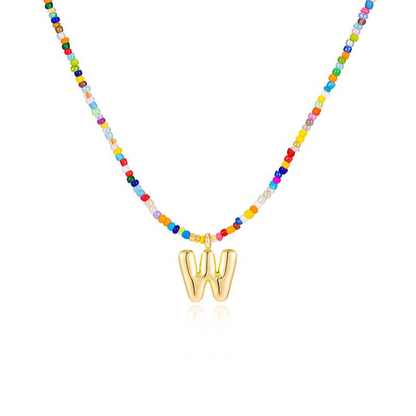 Vibrant Alphabet Pendant Necklace