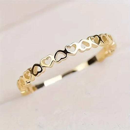 Heart-Shaped Gold Ring