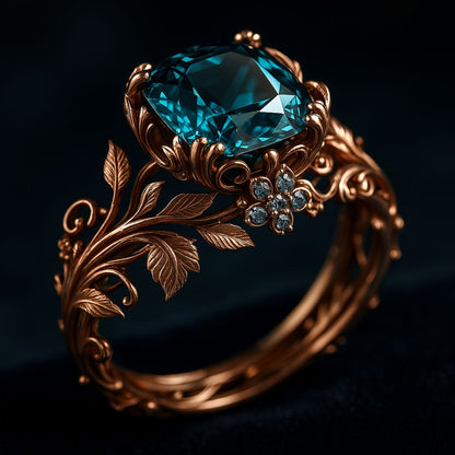 Emerald Green Crystal Ring