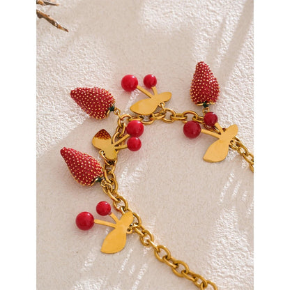Strawberry Cherry Necklace