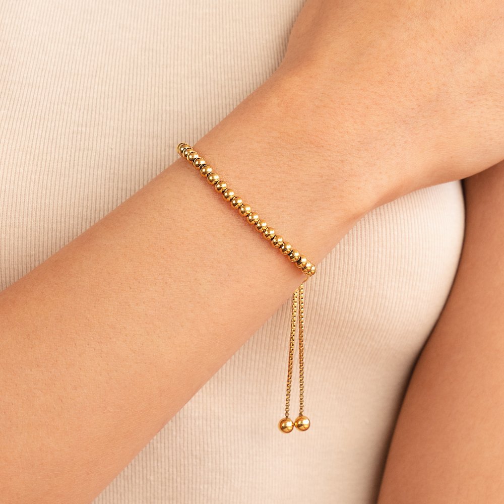 Gold Beaded Bracelet by Nila