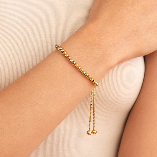Gold Beaded Bracelet by Nila