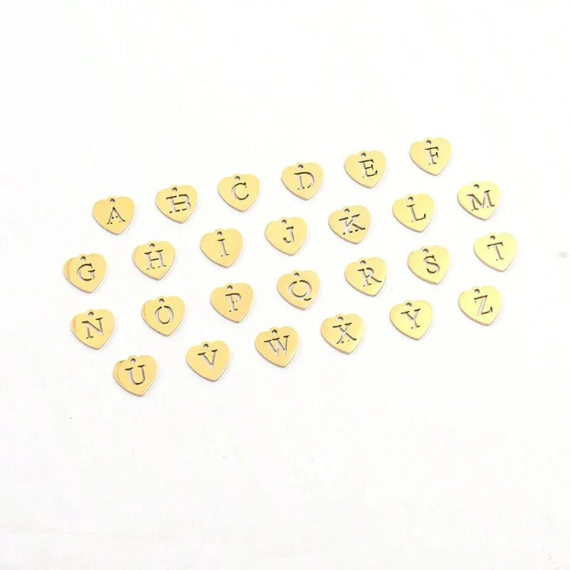 Initial Choker Necklace with Paperclip Heart Design