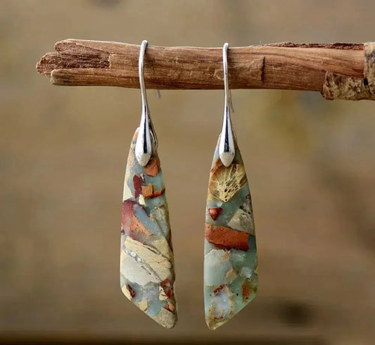 Retro Natural Stone Earrings